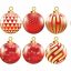 Freepik Set Of Vector Gold And Red Christmas Balls With Ornaments