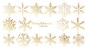 Freepik Set Of Vector Snowflakes Christmas Design With Gold Color