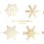 Freepik Set Of Vector Snowflakes Christmas With Gold Luxury Color