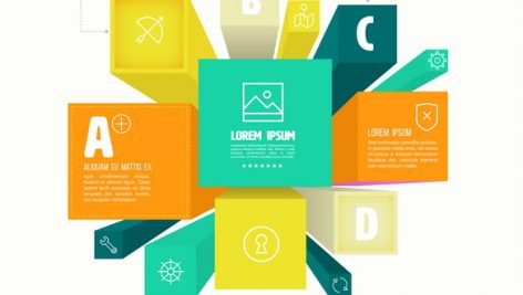 Freepik Vector Cube Box For Business Concepts With Icons