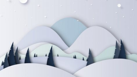 Freepik Winter Season Landscape Background Paper Art Style