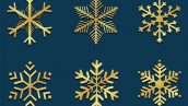 Gold Snowflake Icons