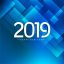 Happy New Year 2019 Decorative Modern Blue Background