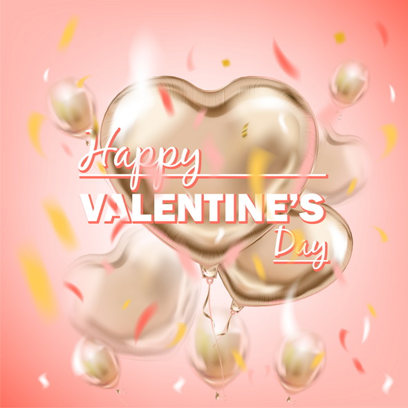 وکتور Happy Valentines Day Lettering