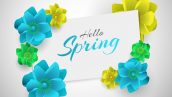 Hello Spring Poster Or Banner Design