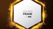 Hexagon Gold Frame With Light Effect