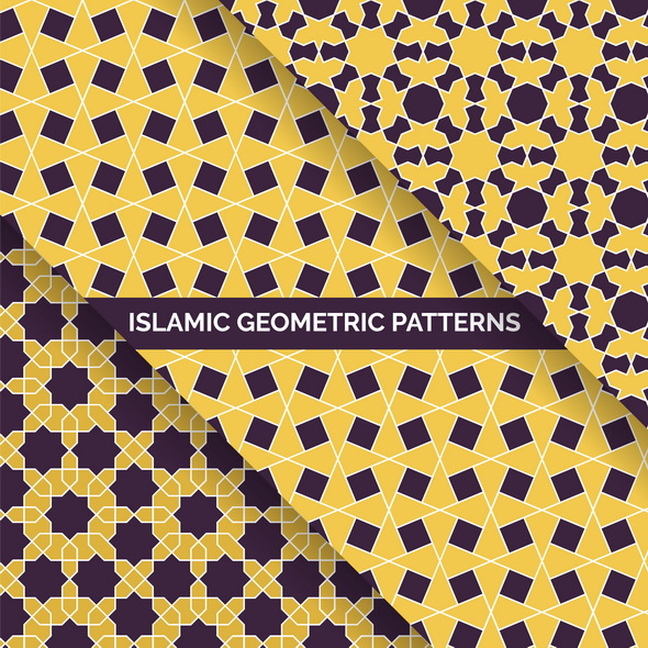 وکتور Islamic Style Seamless Geometric Patterns Collection