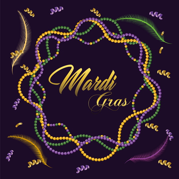 وکتور Necklace Decoration To Merdi Gras Celebration