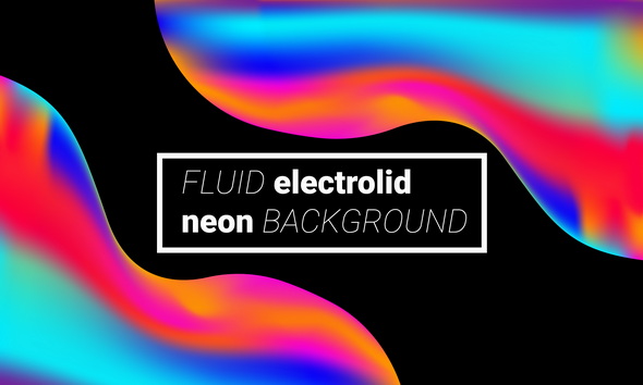 وکتور Neon Liquid Splash Colorful