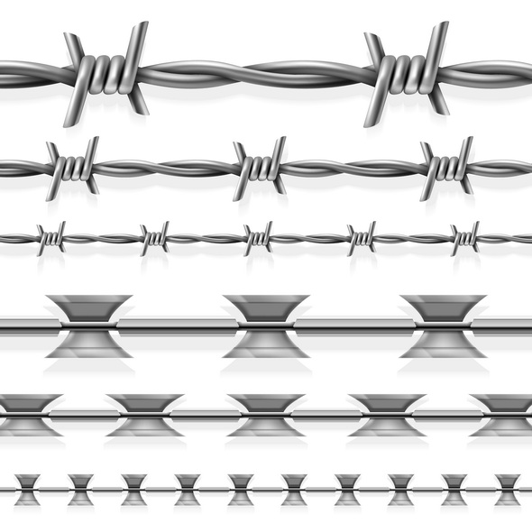 وکتور Safety Steel Barbed And Razor Wire
