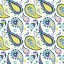 Seamless Paisley Pattern In White Background