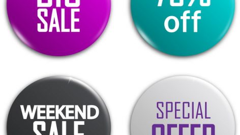 Set Of Glossy Sale Buttons
