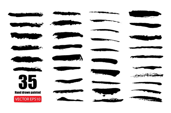 وکتور Set Of Grunge Banners Abstract Background Brush Texture For Promotion