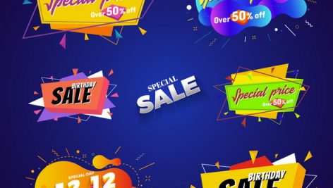 Special Price Sale Banner Abstract Design