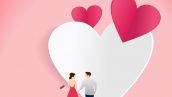 Valentine S Day Banner Background With Romantic Couple