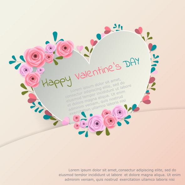 وکتور Valentine S Day Greeting Cards