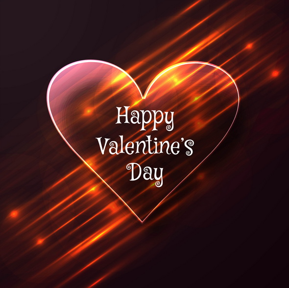 وکتور Valentines Day Colorful Hearts Card Background Illustration