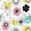 Vector Seamless Pattern With Flowers Scandinavian Motives