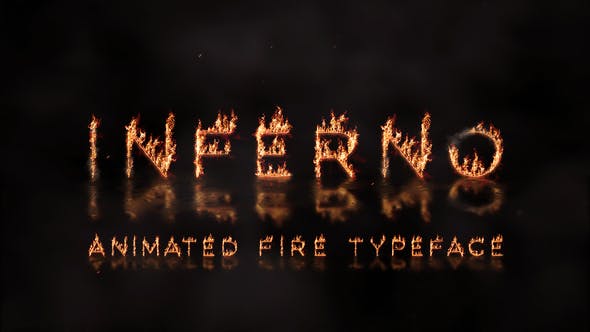 Videohive Inferno – Animated Fire Typeface 28383531