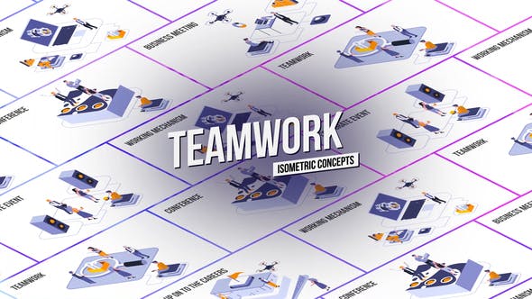 Videohive Teamwork – Isometric Concept 28986962