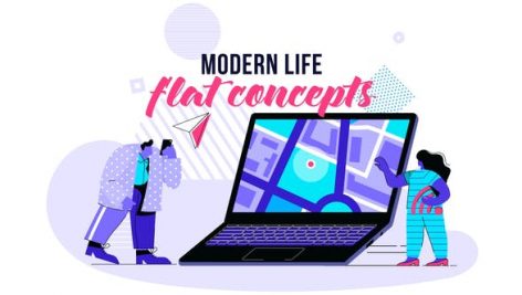 Preview Modern Life Flat Concept 28730449