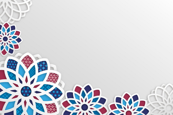 Freepik Arabic Ornamental Background Paper Style 2 وکتور
