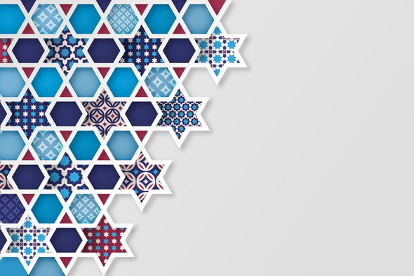Freepik Arabic Ornamental Background Paper Style 3 وکتور