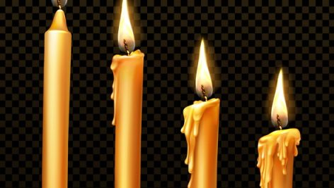 Freepik Burning Candle Dripping Flowing Wax Realistic