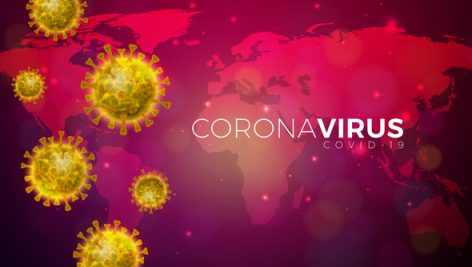 Freepik Covid 19 Coronavirus Outbreak Design With Virus Cell Microscopic View