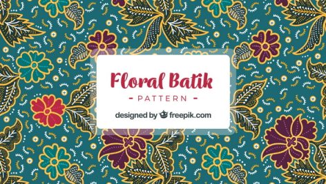 Freepik Decorative Pattern With Vintage Batik Flowers