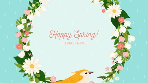 Freepik Hand Drawn Spring Floral Frame