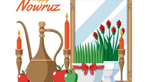 Freepik Happy Nowruz Illustration With Sprouts Mirror