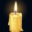Freepik Isolated Yellow Realistic Burning Candle Flame Fire Light Composition Dark Illustration