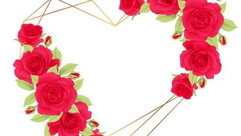 Freepik Love Floral Frame Background With Red Roses
