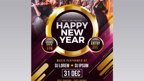 Freepik New Year Party Poster 2019