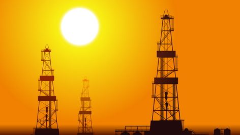 Freepik Oil Rigs Over Sunset