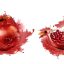 Freepik Pomegranate Whole Slice With Seeds Isolated