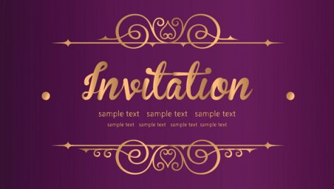 Freepik Purple Invitation With Lace Floral Ornament