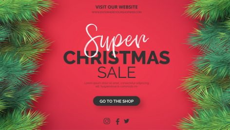 Freepik Realistic Christmas Sale Banner Template