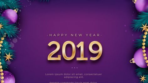 Freepik Realistic New Year 2019 Background