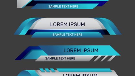 Freepik Set Of Modern Lower Third Banners For Television