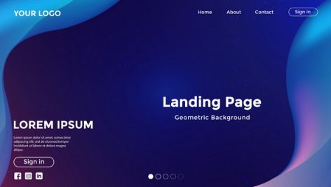 Freepik Website Template With Modern Shape Geometric Background