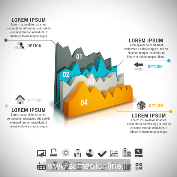 وکتور اینفوگرافی Infographics Elements 1099