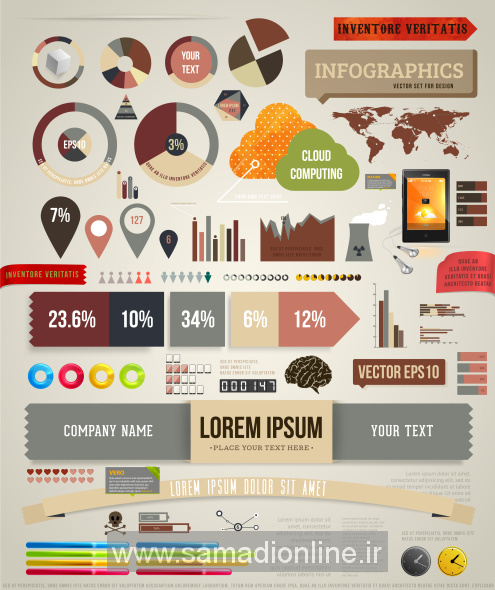 وکتور اینفوگرافی Infographics Elements 1323