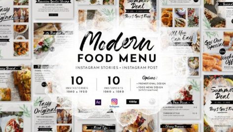 Preview Modern Food Menu Instagram Stories 28331308