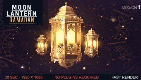 Picture Preview Lantern Moon Ramadan Month Night Sparkle Particle Space Magic
