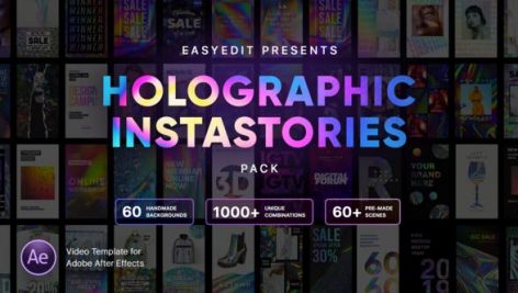 Videohive Holographic Instastories Pack 23505519