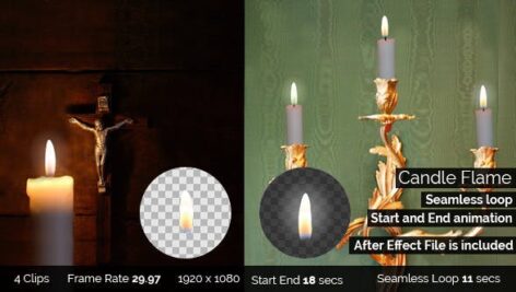 Videohive Candle Flame Seamless Loop Start And End 12154201