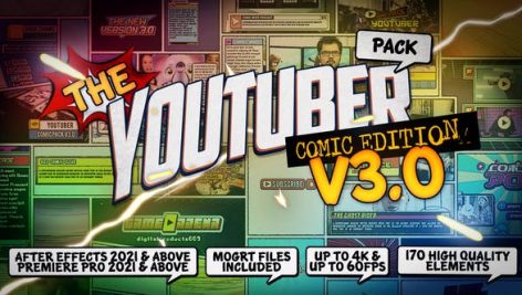 Videohive The Youtuber Pack Comic Edition V3.0 22745238