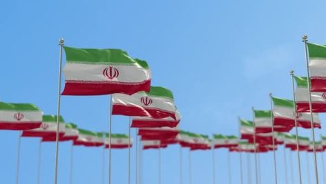 Iran Row Of Flags 3D Animation 31730596 Samadionline.ir